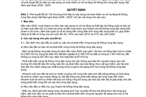 Quyết định 2370QĐ/BNN- KL phê duyệt Đề án chương trình đầu tư xây dựng và hoàn thiện cơ sở hạ tầng hệ thống rừng đặc dụng Việt Nam giai đoạn 2008-2020