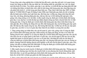 Chỉ thị 46/2008/CT-BGDĐT tăng cường công tác đánh giá kiểm định chất lượng giáo dục