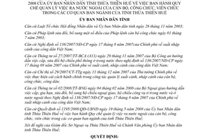 Quyết định 1740/QĐ-UBND bổ sung 1195/2008/QĐ-UBND Ra nước ngoài cán bộ công viên chức Huế