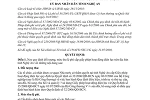 Quyết định 43/2008/QĐ-UBND mức thu lệ phí cấp Giấy phép hoạt động điện lực Nghệ An