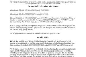 Quyết định 75/2008/QĐ-UBND bổ sung khoản 5 Điều 11