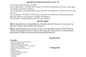 Quyết định 1015/2008/QĐ-BKH Quy định mẫu Thẻ Thanh tra và việc quản lý, sử dụng Thẻ Thanh tra thuộc Bộ Kế hoạch và Đầu tư