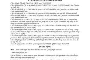 Quyết định 214/2008/QĐ-UBND lệ phí địa chính trên địa bàn tỉnh Quảng Ngãi