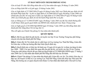 Quyết định 39/2008/QĐ-UBND bãi bỏ thu phí dự thi xét tuyển lớp 10 Đà Nẵng