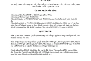 Quyết định 26/2008/QĐ-UBND Quy chế đấu giá quyền sử dụng đất