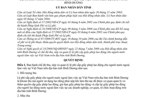 Quyết định 32/2008/QĐ-UBND chế độ thu, nộp và quản lý lệ phí cấp giấy phép lao động cho người nước ngoài làm việc tại Việt Nam