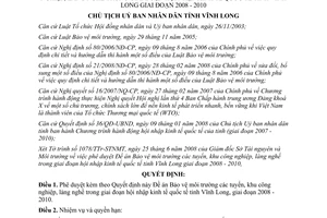 Quyết định 1322/QĐ-UBND năm 2008 phê duyệt Đề án Bảo vệ môi trường các tuyến