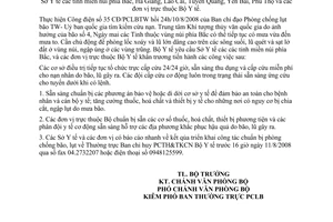 Công điện 5538/CĐ-BYT cơ sở điều trị tiếp tục tổ chức trực cấp cứu 24/24 giờ thu dụng cấp cứu miễn phí nạn nhân bão lũ gây ra