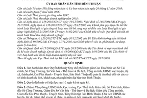 Quyết định 65/2008/QĐ-UBND Quy chế phối hợp quản lý thu thuế