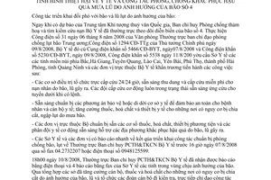 Báo cáo 786/BC-BYT tình hình thiệt hại y tế công tác phòng, chống khắc phục hậu quả mưa lũ bão 4