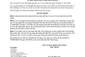 Quyết định 29/2008/QĐ-UBND Quy chế làm việc Ủy ban tỉnhTiền Giang