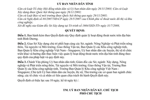 Quyết định 38/2008/QĐ-UBND  quản lý hoạt động thoát nước trên địa bàn tỉnh Bình Dương