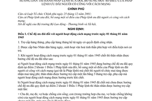 Nghị định 89/2008/NĐ-CP hướng dẫn thi hành Pháp lệnh sửa đổi Pháp lệnh ưu đãi người có công với cách mạng