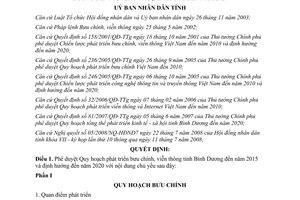 Quyết định 2486/QĐ-UBND 2008 phát triển bưu chính viễn thông Bình Dương đến 2015