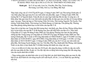 Thông báo 805/TB-BYT chỉ đạo Bộ trưởng Bộ Y tế Nguyễn Quốc Triệu công tác y tế khắc phục hậu quả mưa lũ tỉnh miền núi phía Bắc