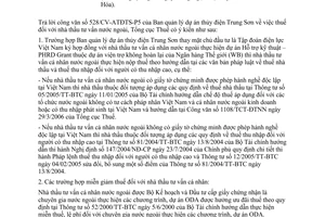 Công văn  3316/TCT-HT  chính sách thuế đối với nhà thầu tư vấn nước ngoài