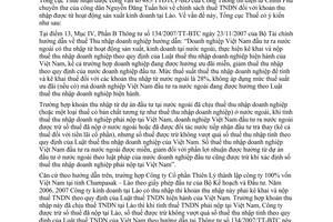 Công văn 3312/TCT-CS Chính sách thuế TNDN đối với khoản lợi nhuận từ nước ngoài chuyển về