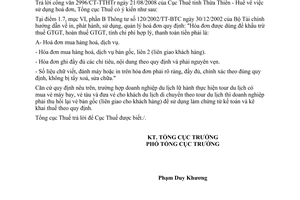 Công văn  3369/TCT-CS Sử dụng hoá đơn