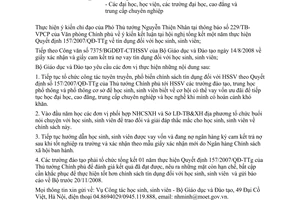 Công văn  8324/BGDĐT-CTHSSV Triển khai tín dụng đối với HSSV năm học 2008-2009