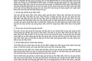 Công văn 532/SXD-KTKH hướng dẫn thêm Thông tư 09/2008/TT-BXD