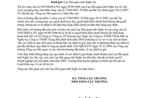 Công văn  4508/TCHQ-KTTT Xử lý nợ đọng theo CV 17685/BTC-TCHQ