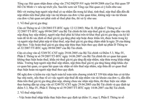 Công văn  4536/TCHQ-KTTT xử lý thuế hàng nhập khẩu đã nộp nhầm tài khoản cơ quan thụ hưởng