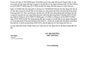 Công văn  1886/BXD-KTXD Hướng dẫn thực hiện TT 02/2008/TT-BXD quản lý chi phí đầu tư xây dựng Chương trình 134