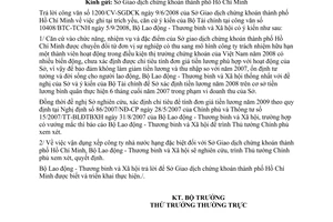 Công văn 3324/LĐTBXH-LĐTL chế độ tiền lương tại Sở Giao dịch chứng khoán TP.HCM