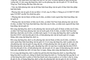 Công văn  3544/TCT-CS hàng hóa, dịch vụ cung cấp cho phương tiện vận tải quốc tế