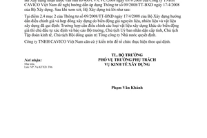 Công văn  192/BXD-KTXD Hướng dẫn thực hiện TT 09/2008/TT-BXD