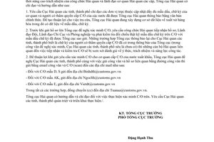 Công văn  4802/TCHQ-GSQL chấn chỉnh việc kiểm tra, xác minh C/O