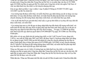 Công văn  4865/TCHQ-KTTT xác định thuế truy thu xe ngoại giao chuyển nhượng