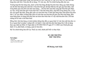 Công văn  11520/BTC-TCT bên bán hàng làm mất liên 2 hóa đơn đã sử dụng