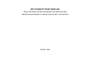 Quy chuẩn kỹ thuật Quốc gia QCVN 03:2008/BTC về dự trữ quốc gia đối với nhà bạt cứu sinh loại nhẹ do Bộ trưởng Bộ Tài chính ban hành