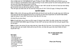 Quyết định 12/2008/QĐ-UBND điều chỉnh giá tối thiểu tính lệ phí trước xe gắn máy trên địa bàn tỉnh Quảng Bình