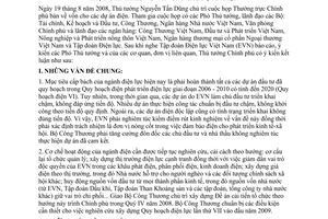 Thông báo 235/TB-VPCP ý kiến kết luận Thủ tướng Nguyễn Tấn Dũng họp thường trực chính phủ dự án điện