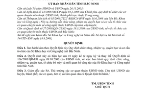 Quyết định 129/2008/QĐ-UBND chức năng, nhiệm vụ, quyền hạn cơ cấu tổ chức
