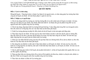 Quyết định 78/QĐ-TNN quy định chức năng, nhiệm vụ, quyền hạn và cơ cấu tổ chức của Phòng Kế hoạch - Tổng hợp