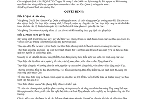 Quyết định 81/QĐ-TNN  quy định chức năng, nhiệm vụ, quyền hạn và cơ cấu tổ chức của Văn phòng cục