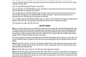 Quyết định 33/2008/QĐ-UBND sửa đổi giá đất kèm theo Quyết định 80/2007/QĐ-UBND