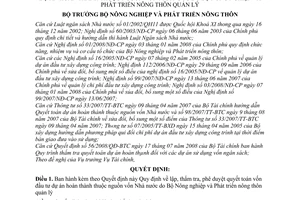 Quyết định 2707/QĐ-BNN-TC lập, thẩm tra, phê duyệt quyết toán vốn đầu tư dự án hoàn thành  nguồn vốn Nhà nước