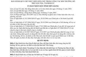 Quyết định 35/2008/QĐ-UBND Quy chế thực hiện dân chủ trong công tác bồi thường, hỗ trợ, giải tỏa, tái định cư tỉnh Tiền Giang