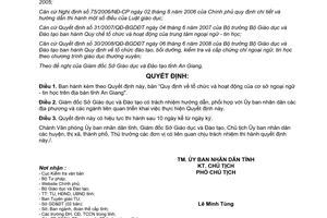 34/2008/QĐ-UBND Quy định tổ chức và hoạt động của cơ sở ngoại ngữ tin học