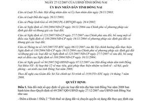 Quyết định 51/2008/QĐ-UBND sửa đổi quy định giá đất tỉnh Đồng Nai  năm 2008