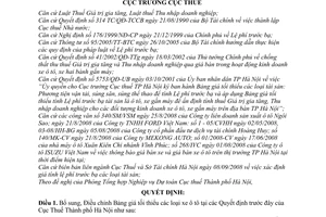 Quyết định 12476/QĐ-CT-THNVDT bổ sung bảng giá tối thiểu ô tô