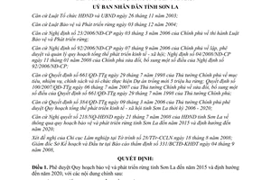 Quyết định 2188/QĐ-UBND 2008 quy hoạch bảo vệ phát triển rừng Sơn La đến 2015