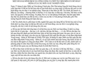 Thông báo 246/TB-VPCP kết luận Phó Thủ tướng Nguyễn Sinh Hùng Đề án xã hội hóa dịch vụ công cộng đổi mới đơn vị sự nghiệp công