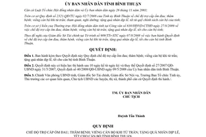 Quyết định 74/2008/QĐ-UBND trợ cấp ốm đau viếng khi cán bộ từ trần tặng quà nhân dịp lễ tết Bình Thuận