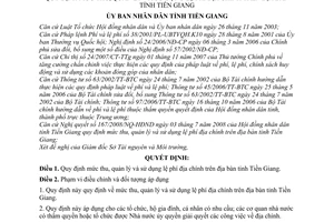 Quyết định 37/2008/QĐ-UBND quy định mức thu, quản lý và sử dụng lệ phí địa chính trên địa bàn tỉnh Tiền Giang