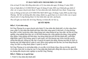 Quyết định 81/2008/QĐ-UBND chức năng nhiệm vụ quyền hạn cơ cấu Sở Công thương